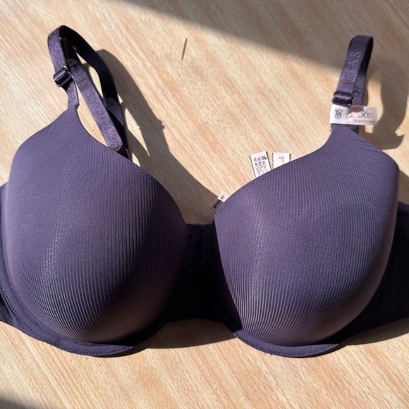 Victoria Secret T-shirt Lightly lined smooth micro-rib demi bra 32 D - Picture 7 of 9